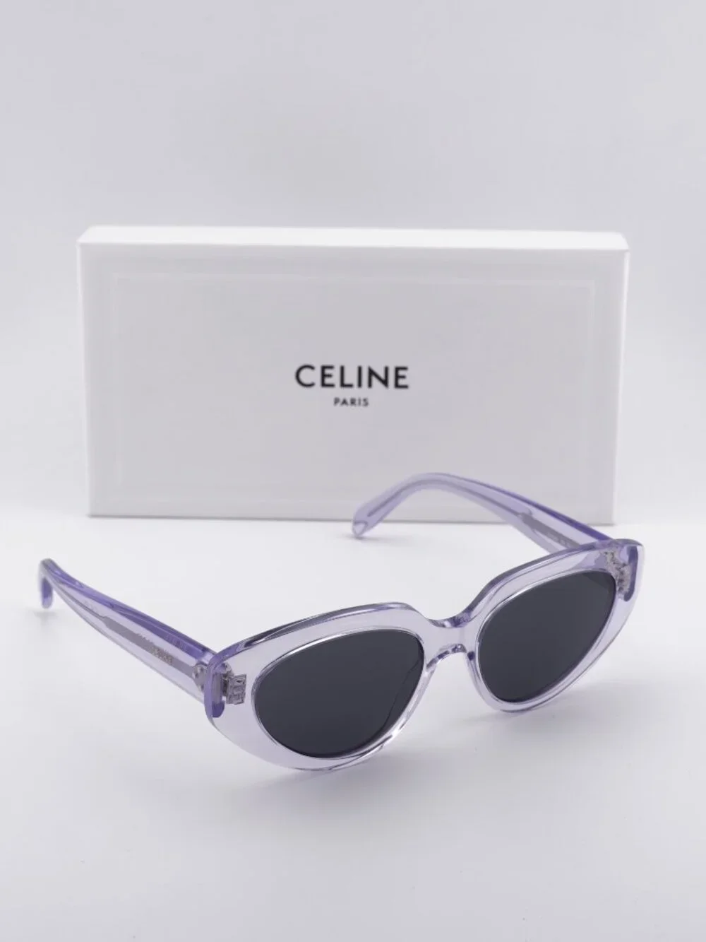 Celine CL40286I 78A Cat Eye Sunglasses - Shiny Lilac / Smoke